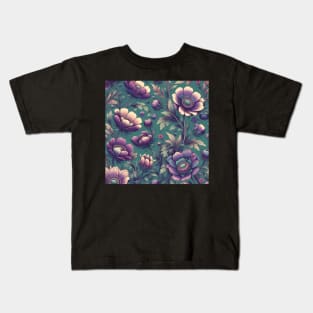 Purple Flowers Kids T-Shirt